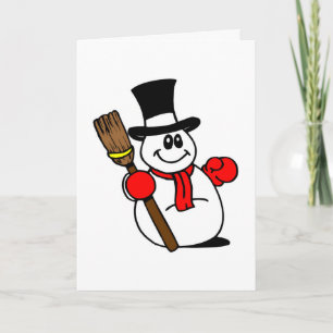 Happy Snowman Cute Christmas Holidays Christmas Holiday Card