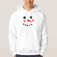 Happy Snowman Face Hoodie