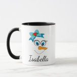 Happy Snowman Face Personalised Name Christmas Mug<br><div class="desc">Happy Snowman Face Personalised Name Christmas Mug</div>