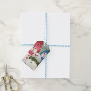 HAPPY SNOWMAN FAMILY Gift Tag