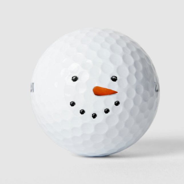 Happy Snowman Golf Balls (Front)