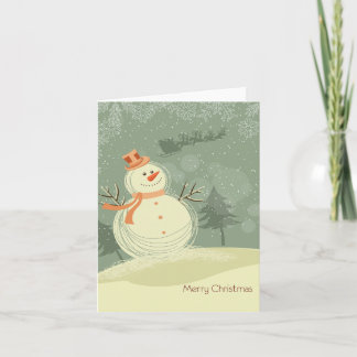 Happy Snowman Holiday Card