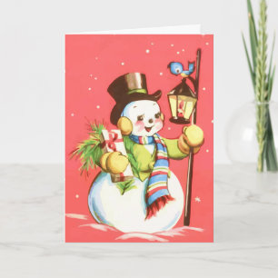 Happy Snowman Holiday Card