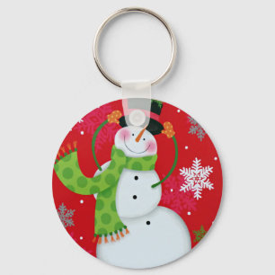 Happy Snowman Key Ring