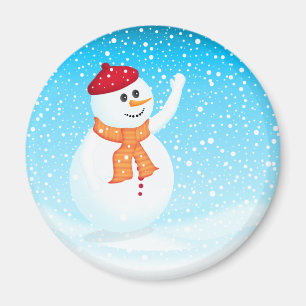 Happy Snowman Magnet