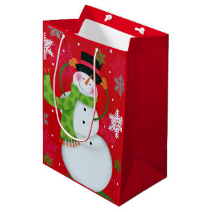 Happy Snowman Medium Gift Bag