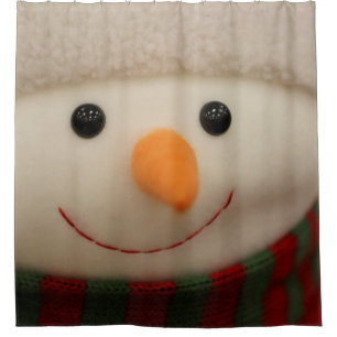 Happy Snowman shower curtain
