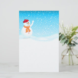 Happy Snowman Stationery