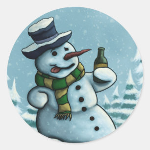 happy snowman sticker