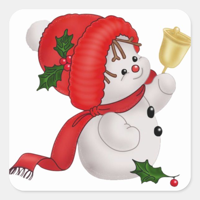 Happy Snowman Sticker (Front)