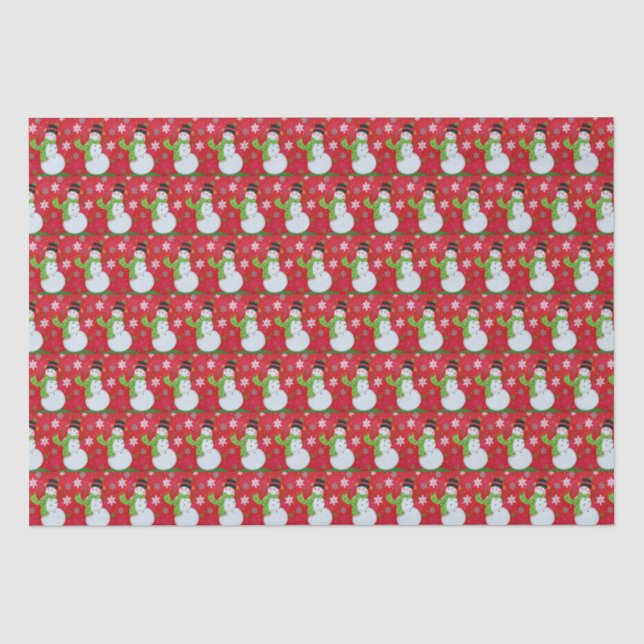 Happy Snowman Tissue Paper (Front)
