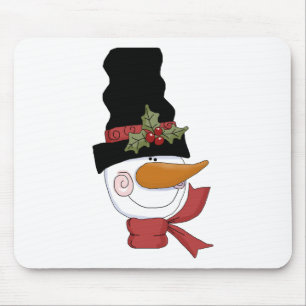 Happy Snowman Tshirts and Gifts Mouse Mat