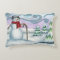 Happy Snowman Winter Wonderland Accent Pillow