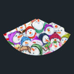Happy Snowmans Christmas Party Hat<br><div class="desc">Christmas Party Hats with Happy Snowmans Merry Christmas Party Funny Drawing Cartoon Snowman Celebration Paper Party Hat - or Choose / Add Your Unique Text / Font / Colour - Make Your Special Gift - Resize and move or remove and add elements / image with customisation tool ! - Drawing...</div>