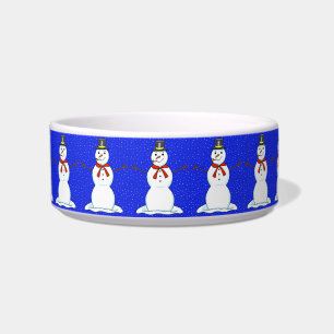 Happy Snowmen Christmas Pet Bowl