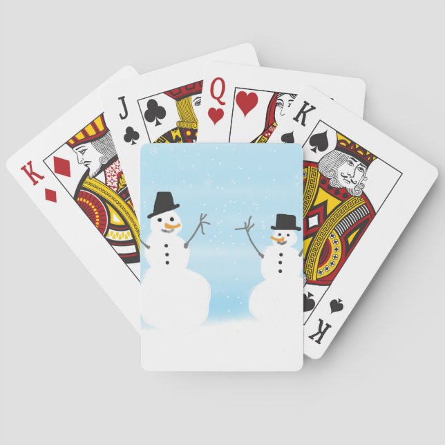 Happy Snowmen Playing Cards (Back)