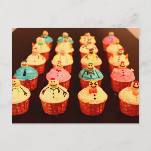 Happy Snowmen Postcard