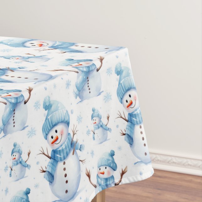 Happy Snowmen Tablecloth (In Situ)