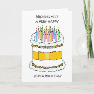 Happy Sober Birthday Card