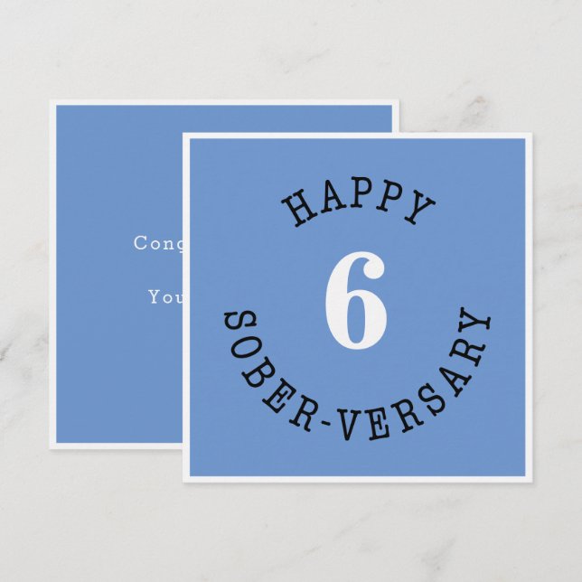 Happy Sober-versary Card (Front/Back)