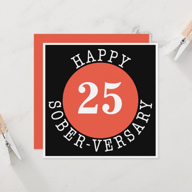 Happy Sober-versary Card (Front/Back In Situ)