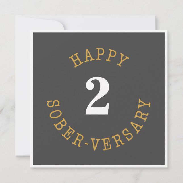 Happy Sober-versary Card (Front)