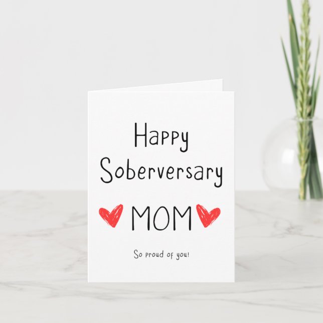 Happy Soberversary Mum, Sober Anniversary Card (Front)
