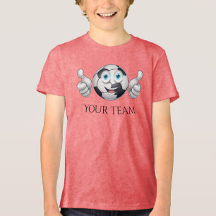 Happy Soccer Ball Thumbs Up – Fun Sports Design fo Tri-Blend Shirt