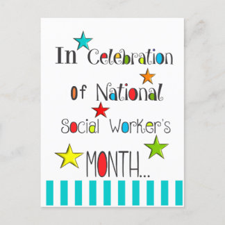 Happy Social Worker's Month Appreciation Postcard