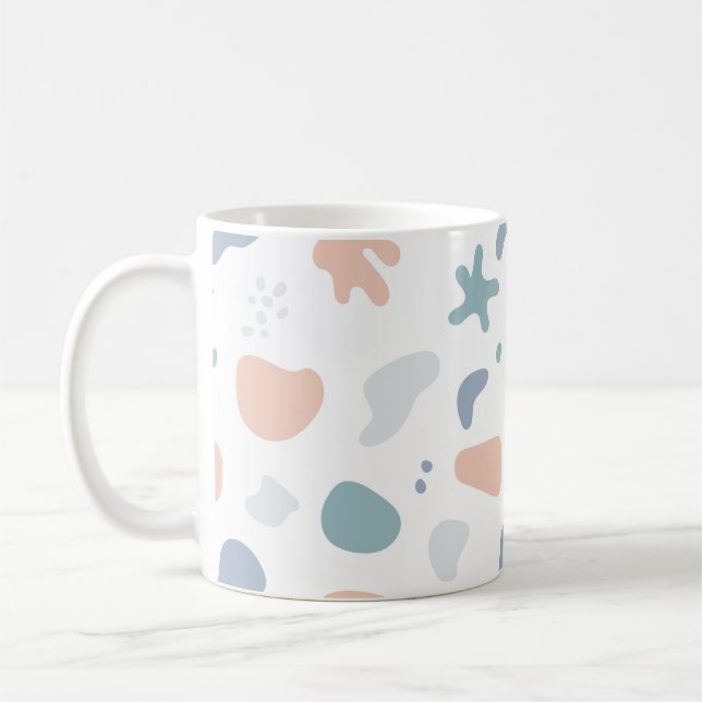 Happy Soft Pastel Seamless Pattern Coffee Mug (Left)