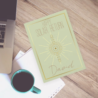 Happy Solar Return Astrology Birthday Card