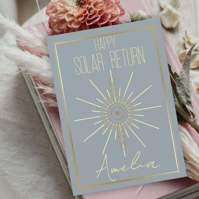 Happy Solar Return Astrology Birthday  Holiday Card (Creator Uploaded)