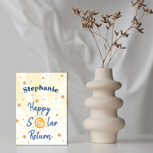 Happy Solar Return Astrology Birthday  Tri-Fold Holiday Card