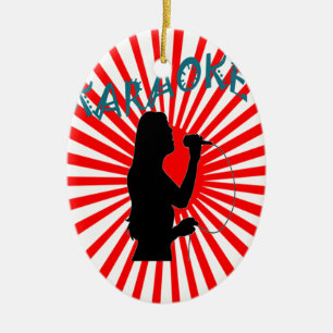 Happy Song Karaoke Ceramic Tree Decoration