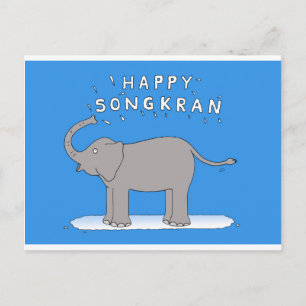 Happy Songkran Thai New Year April 13th Holiday Postcard
