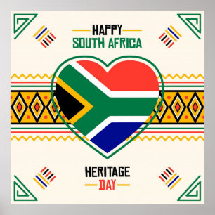 Happy South Africa Heritage Day Poster