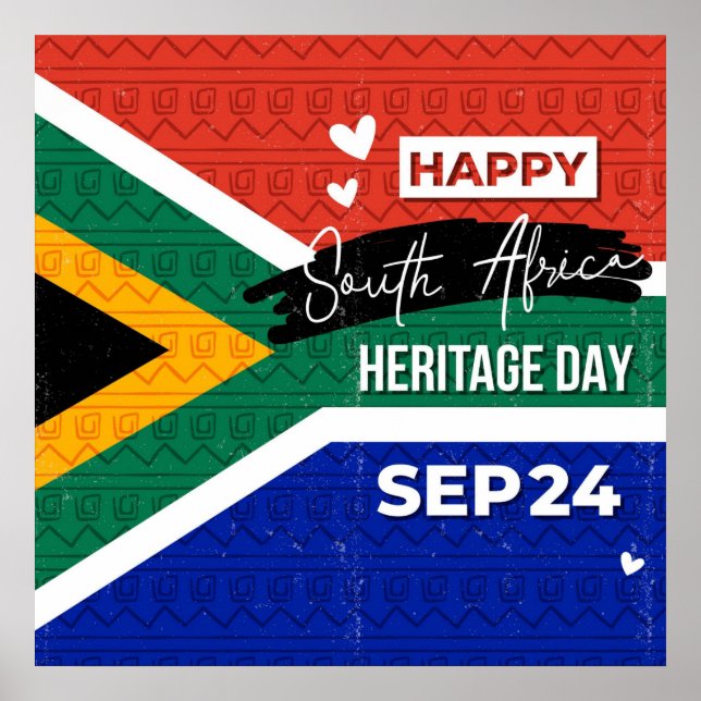 Happy South Africa Heritage Day Poster (Front)