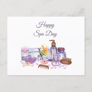 Happy Spa Day - Collection of Spa Accessories Postcard
