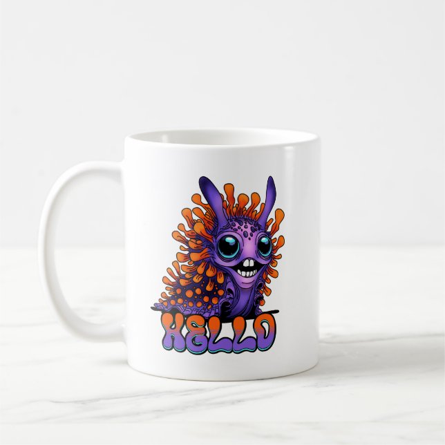 Happy Spanish Shawl Nudibranch Coffee Mug (Left)