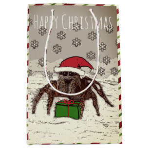 Happy Spider Christmas Custom Name Gift Bag