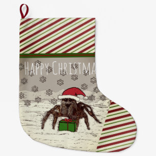 Happy Spider Personalised Christmas Stocking