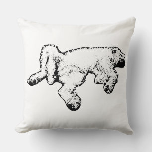 Happy Spinone Ink Throw Pillow