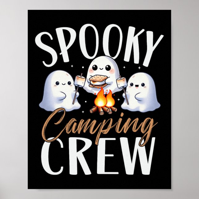 Happy Spooky Camping Crew Halloween Campfire 2024  Poster (Front)