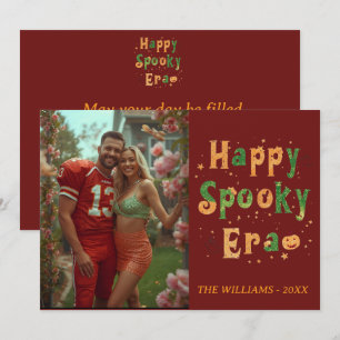 Happy Spooky era card , family photo halloween