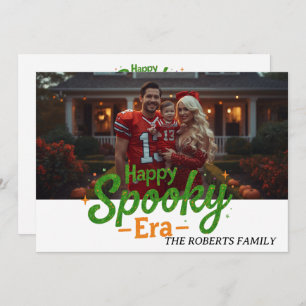 Happy Spooky era card, family photo halloween card