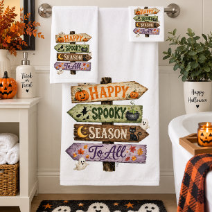 Happy Spooky Season Bath Towel Set