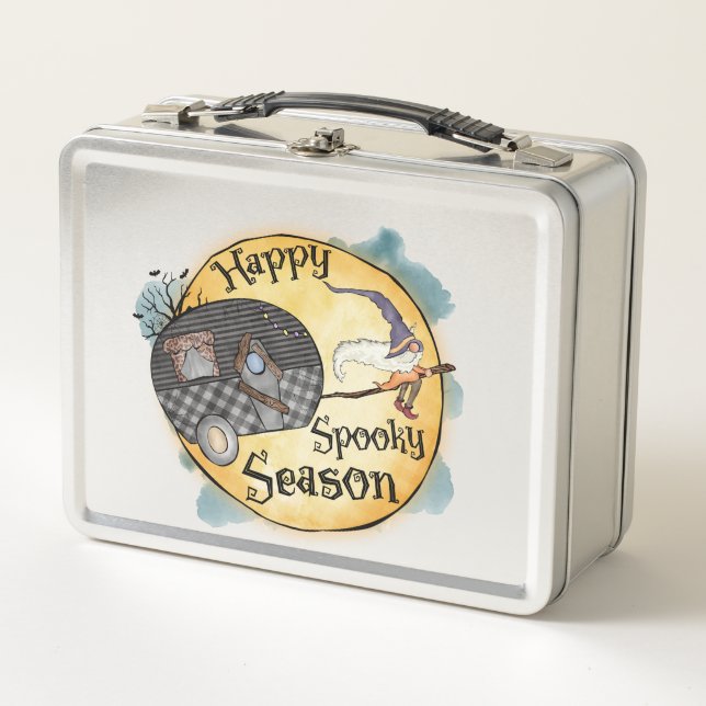 Happy Spooky Season | Halloween Camping Metal Lunch Box (Front)