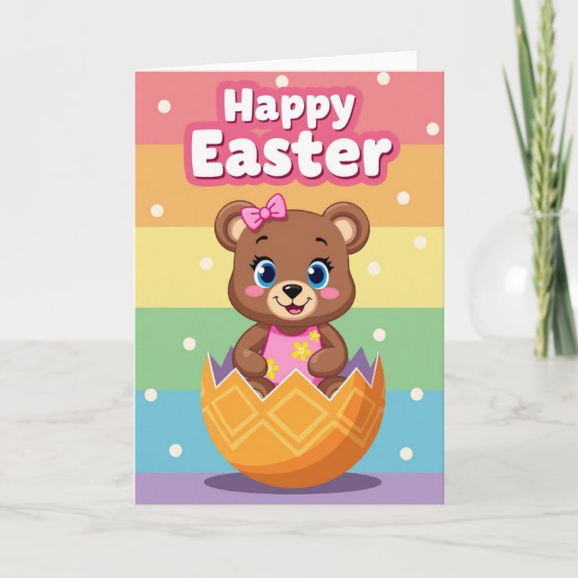 Happy Spring Bear Card (Front)