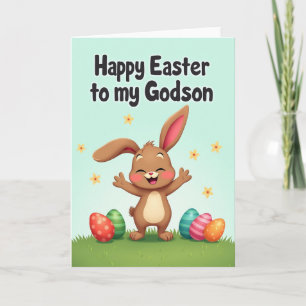 Happy Spring Bunny Greetings Card