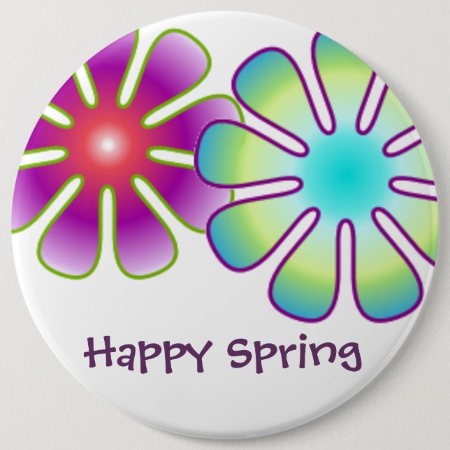 Happy Spring button (Front)